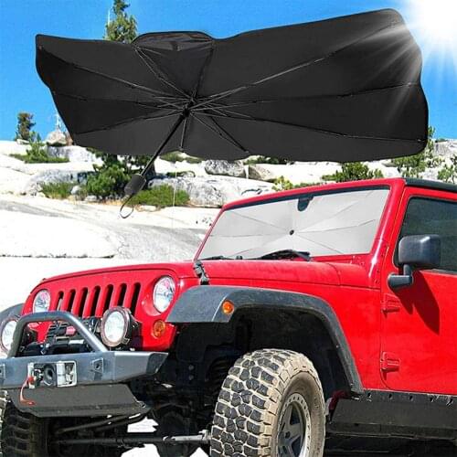 Foldable Car Windshield Sun Shade Umbrella Car UV Cover Sunshade Heat Insulation Front Window Protection For Wrangler JL/JLU