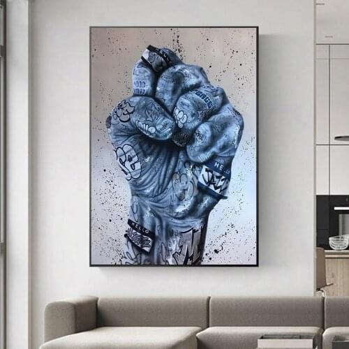 Clench Fist Wall Graffiti Art Prints Modern Street Art Canvas Paintings On The Wall Art Pictures Living Room Home Decoration