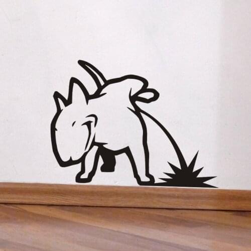 Dog Pissing Bull Terrier Vinyl Wall Sticker Animals Wall Decals Nursery Kids Bedroom Living Room Home Decoration Pets Art Mural
