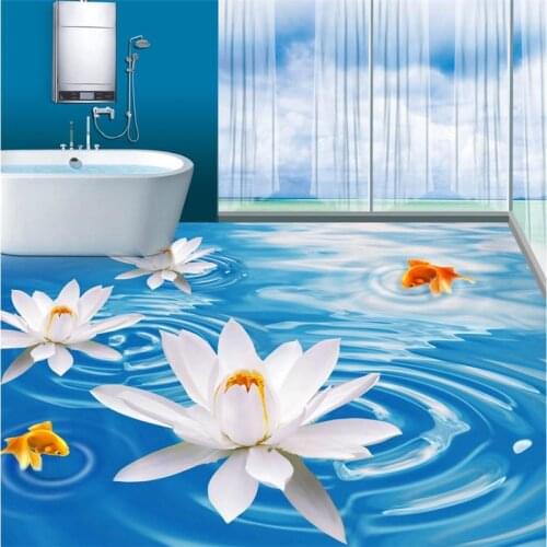 Beibehang Waterproof floor mural painting louts PVC waterproof floor Custom Photo self-adhesive 3D floor 3d floor painting