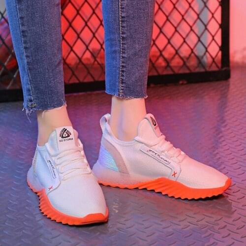 2019 spring womens mesh flat-bottomed sneakers spring new Korean version of the wild net red foreign shoes