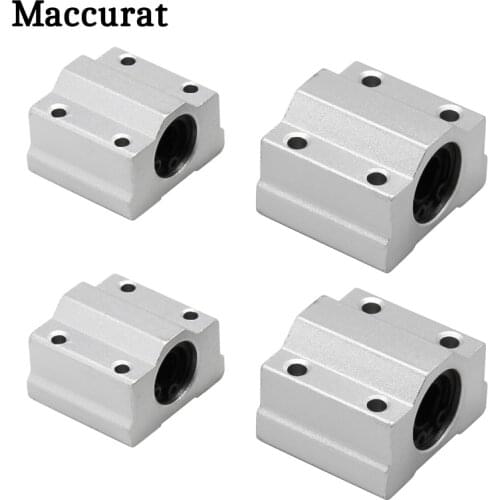 1pc Linear Motion Ball Bearing Slide Block Bushing SC8UU SCS6UU SCS8UU SC10UU SCS12UU Linear Shaft CNC 3D Printer Parts