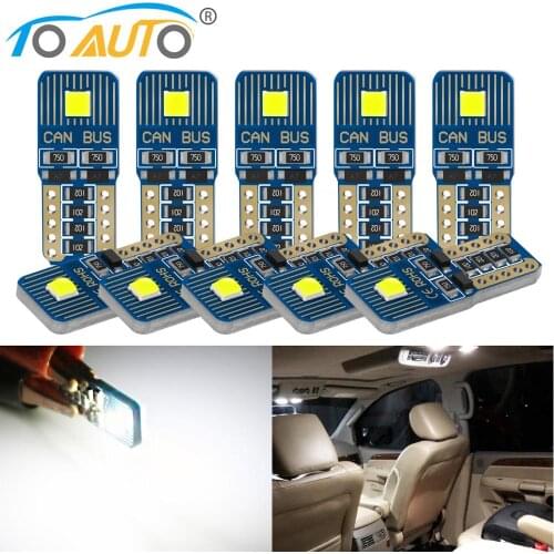 10pcs Super Bright Canbus T10 W5W LED Car Parking Lights WY5W 168 194 Turn Signal Bulbs Interior Reading Dome Auto Lamp 12V