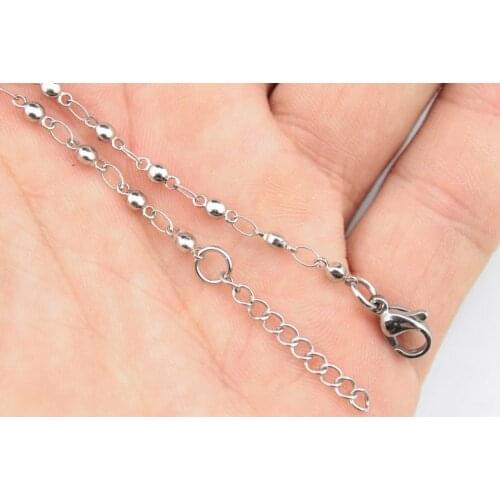 2.6mm Solid beads stainless steel brace lace fashion bracelet fashion jewelry 20pcs ZSZ159