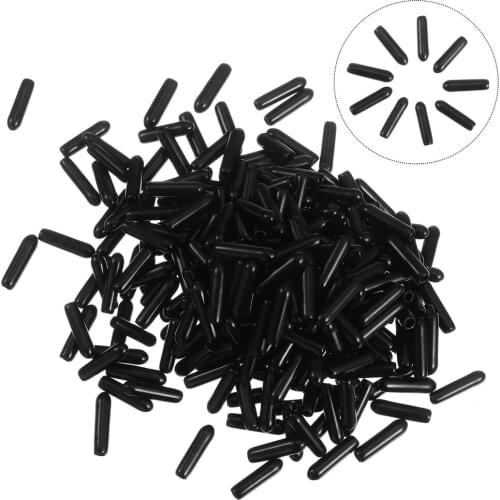 250 Pcs Rubber End Caps Round Tube Bolt Cap Cover Thread Protectors 2.5mm