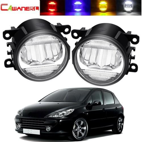 2in1 LED Fog Light + Daytime Running Light Car Front Bumper Fog Lamp DRL H11 12V For Peugeot 307 CC SW Break Hatchback 2002-2008