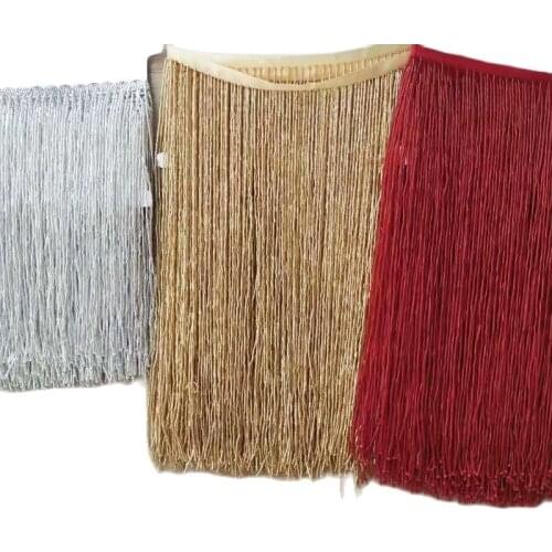 Handmade 40cm Wide Beaded Fringe Trimming Dancewear Wedding Dress Costumes DIY Sewing Supplies