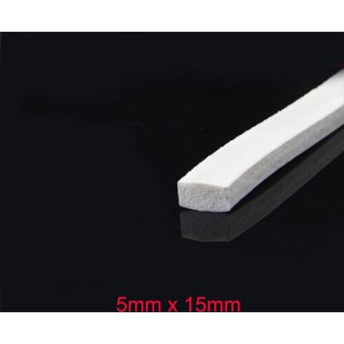 5mm x 15mm high temperatur flat silicone rubber foam sealing strip