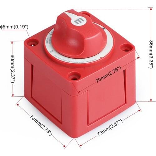 6006 Marine Battery Switch M SERIES On/Off 300 Amp Single Circuit -Red