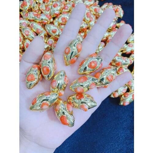 Jewelry accessories Coral Connect ,jewelry finding for bracelet necklace DIY Making ,24k gold Copper 10pcs