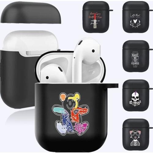 Case for AirPods 2&1 Case Cover Coque Wireless Bluetooth Headphones Matte TPU Soft Cover for Apple Air Pods Protector Case