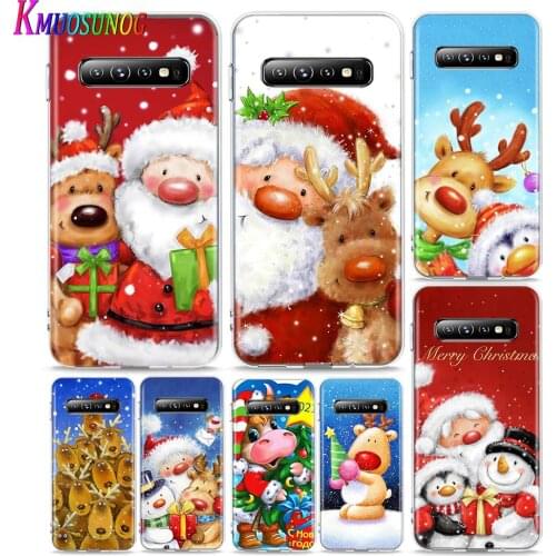 Merry Christmas Snow for Samsung Galaxy S21 Ultra Plus Note 20 10 9 8 S10 S9 S8 S7 S6 Edge Plus Silicone Phone Case