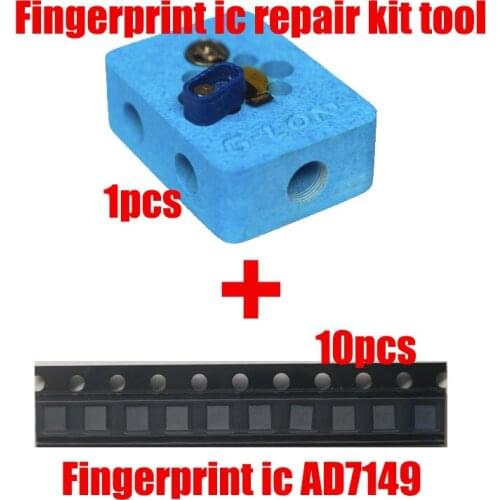 10pcs fingerprint chip AD7149 U10 with 1pcs repair tool For iPhone 7 7P 8 8Plus Home button return chip ic on touch home flex