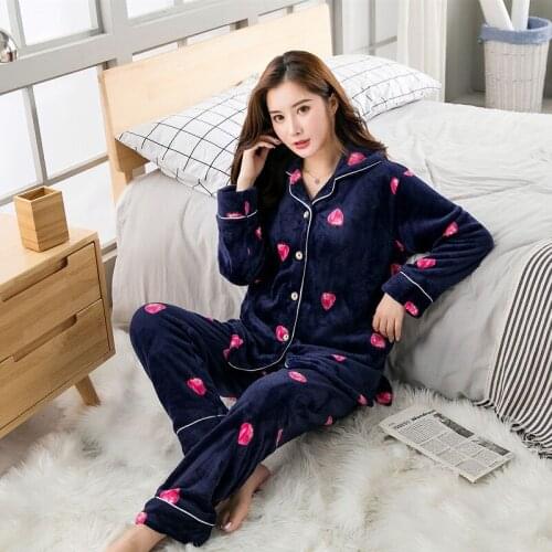 COLOR OF HEART Womens Plush Pajamas