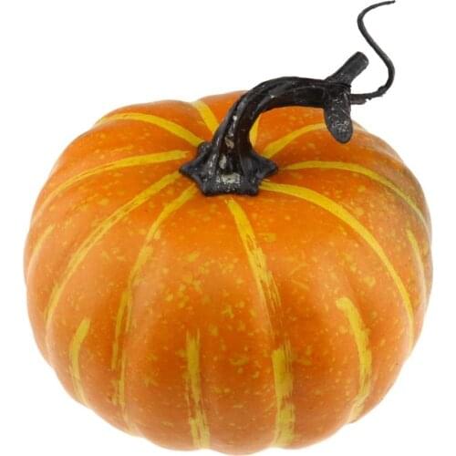 Gresorth 14 cm Fake Yellow Pumpkin Artificial Food Halloween Christmas Decoration