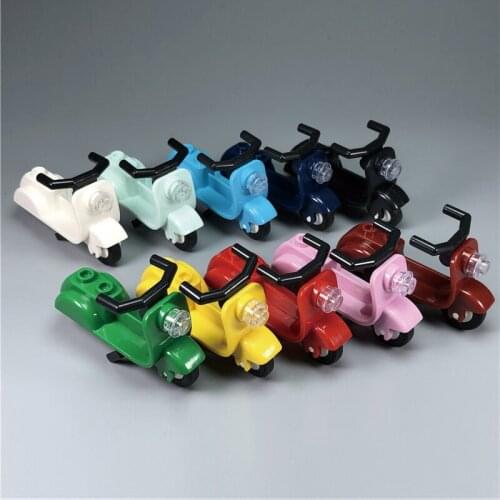 Locking City Childs Gift Little Sheep Motorcycle Cultivate Interest Building Blocks Educational Toys Assembly Model Cities Toy