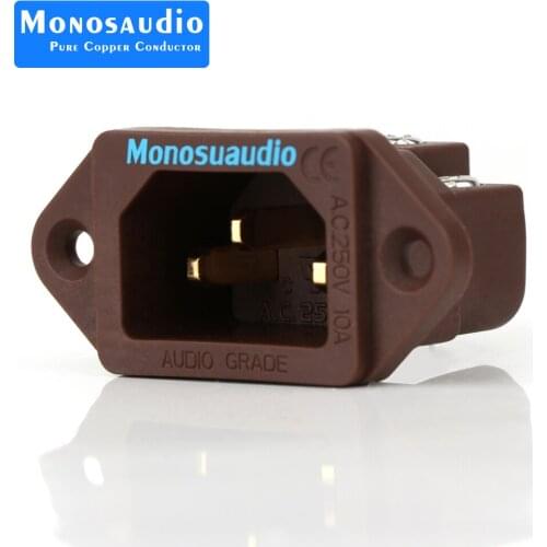 Monosaudio IC71(G) Hi End Pure Red Copper gold plated Non Solder IEC Socket Inlet,AC IEC Inlet Socket,power IEC socket
