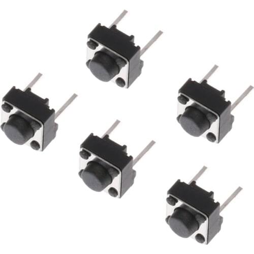 P15D 100 Pcs 6x6x5mm 2 Pin Micro Momentary Push Button Tactile Switch