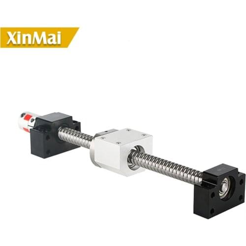 150 200 250 300 350 365 400 450 500 mm Ball screw SFU1204 with supporter BK/BF10 end machining + ball bearing nut + coupling