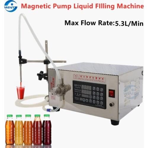 Semi-Automatic Magnetic Pump Bottle Liquid FIlling Machine 2-5000ml CNC LCD For E-Liquid Essential Oil Quantitative Dispenser
