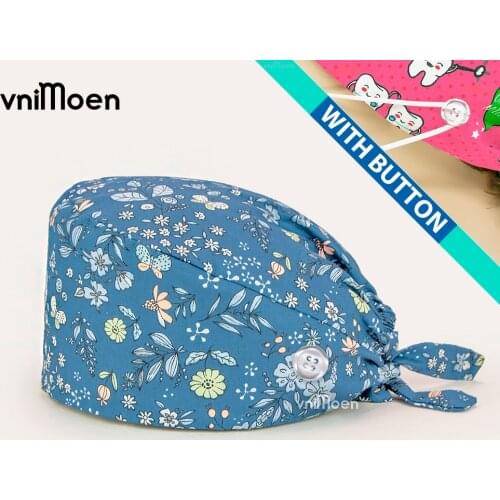 Operation cap 2021 New Nurse Hat For Women gorros quirurgic Salon Pharmacy Bonnet Caps Pet Doctor Health service cap wholesale