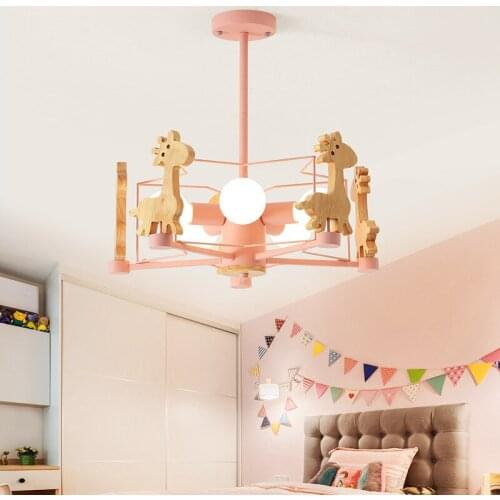 LED Chandelier Wooden Lustres For Living Room Wood Bedroom Dining Light Modern Ceiling Mounted Chandeliers Lighting