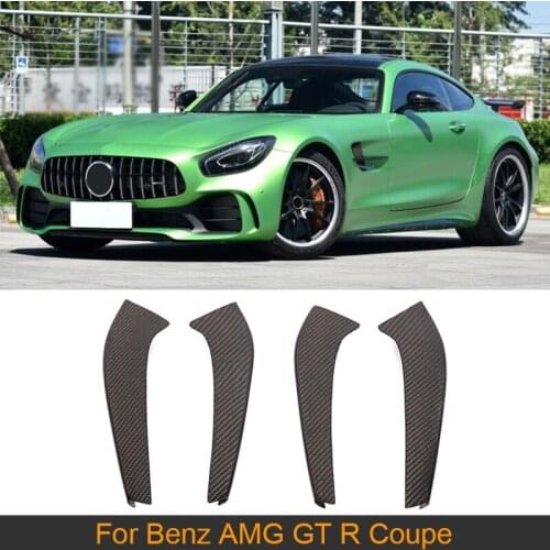 For Mercedes Benz AMG GT R Coupe Car Front Bumper Air Intake Grille Splitter Apron 2016 2017 2018 Carbon Fiber