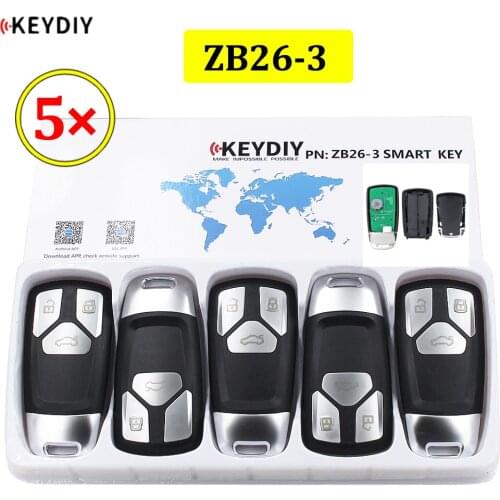 5PCS/LOT Universal ZB26-3 KD Smart Key Remote for KD-X2 KD Car Key Remote Replacement Fit More than 2000 Models