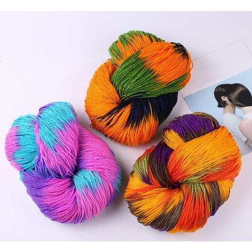 Knitting Yarn Soft Yarn Handmade Crochet Woven Four-Strand Sweater Towel Scarves DIY Dyeing Supplies