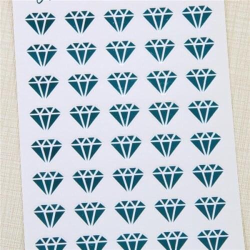 High Value Custom Printing Name Logo White Paper Background Diamond pattern Adhesive Labels Stickers