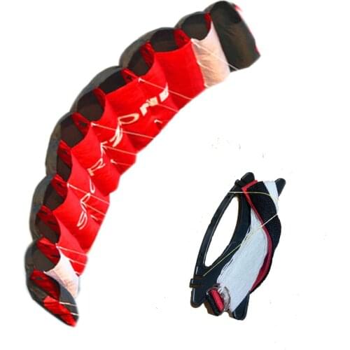 High Quality 1.8m Dual Line Parafoil Kite With Control Bar Power Braid Sailing Kitesurf Rainbow Sports Beach