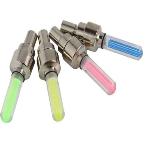 Wasafire 2Pcs Outdoor Led Bicicleta Bike Light Neon Tire Wheel Nozzle Valve Core Glow Stick Light Waterproof Bicycle Lamps