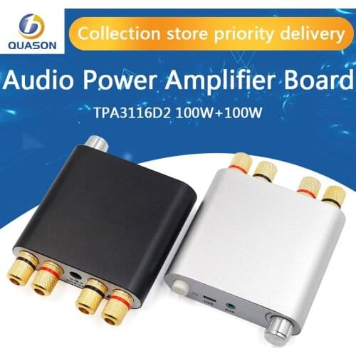 ZK-1002D Bluetooth 5.0 Wireless Stereo Audio Power Amplifier Board TPA3116D2 100W+100W Car AMP Amplificador Home Theater AUX USB