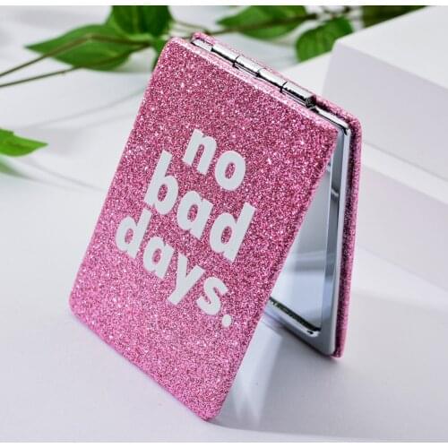 1pcs Mini Makeup Protable Pocket Mirror Square Double-Side Folding Cosmetics Pink Mirrors Cute Cat Cartoon Pocket Mirror