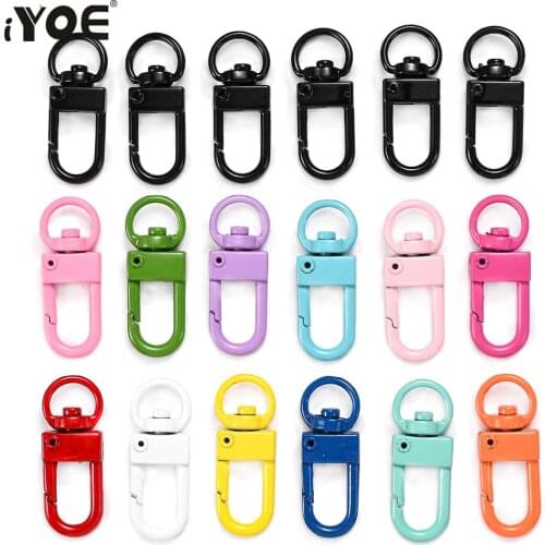 10pcs.lot Colorful Lobster Clasp Hooks Key Chain Key Rings Diy Making Finding For Keychain Bag Chain Hook Jewelry Supplies