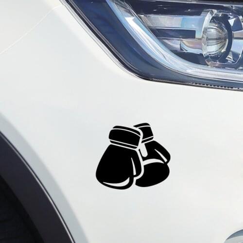13.9*12.4CM Unique Boxing Gloves Gym Sticker Extreme Sports Decor Car Sticker Silhouette Vinyl C12-0756