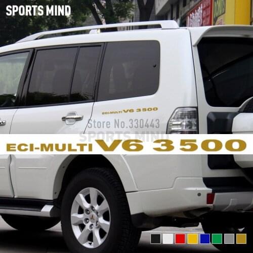 2 Pieces ECI-multi V6 3500 Car Sticker Automobiles Car-Styling For Mitsubishi Pajero Sport Shogun Montero L200 L300 Accessories