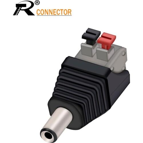 3pcs DC Power Male Connectors Plug 5.5 x 2.5mm Jack Adapter Power Supply connector For Led Strip Light 3528 5050 5630 5730