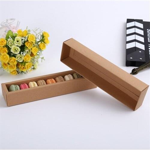 60pcs Macaron Packaging Box,Kraft Paper Heaven and earth cover box Handmade Soap Boxes Craft Gift Jewel box