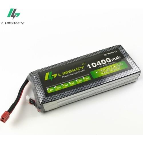 Limskey Lithium Polymer Power Lipo Battery 11.1v 10400mAh 30C 3S T/XT60 Plug For RC Helicopter Car Boat Quadcopter Parts Bateria