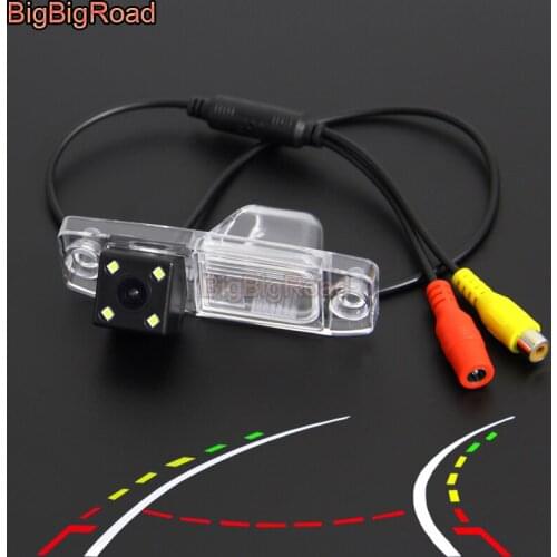BigBigRoad Car Intelligent Dynamic Trajectory Tracks Rear View Camera For KIA Carens / Rondo Sorento / Opirus / Amanti / Ceed