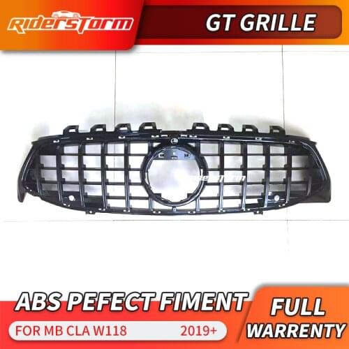 For w118 GT Grill for W118 Replacement Racing Grille for CLA Class CLA220 cla200 GT grille for cla220d with/without camera