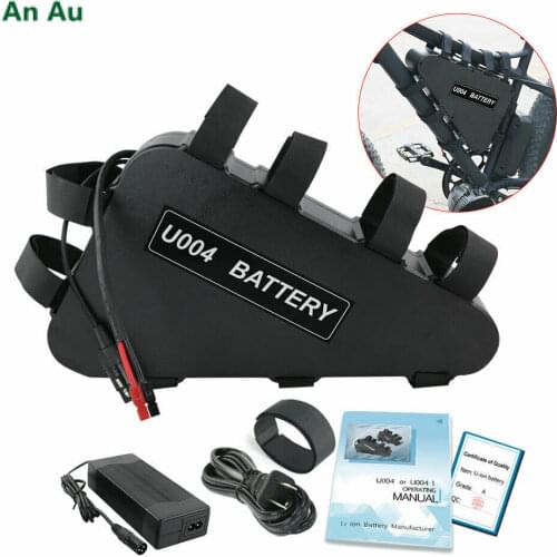 U004 Ebike Motor Lithium ion Battery Electric Bicycle 48V 52V 20AH BMS waterproof Triangle Battery with Charger Outdoor Ebike