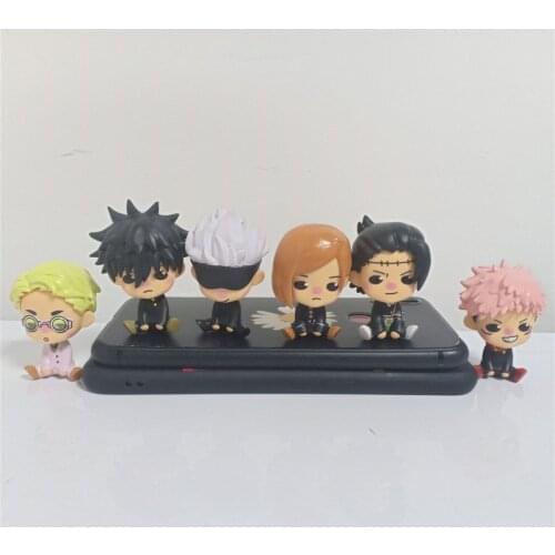 6Pcs/Set Anime Jujutsu Kaisen Action Figures Doll Toys Yuji Itadori Gojou Satoru Fushiguro Megumi PVC Figurine Children Gifts