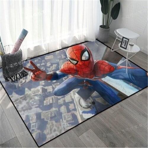 80x160cm Boy Playmat Spiderman Kitchen Mat Doormat Bedroom Home Floor Decoration Living Room Carpet Bathroom Anti-slip Rug