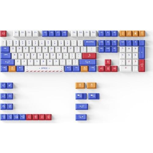 Space Explorers Theme DAGK Mechanical Keyboard Keycaps Cherry / XDA KIT Height Optional Transparent MX Switch Keycap For DIY