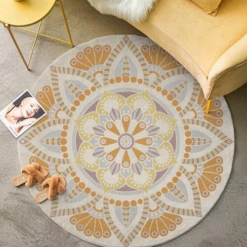 Round Plush Carpet For Living Room Anti-slip Large Area Rug Bedroom Decorative Carpets Floor Soft Rugs Lounge Rug Sofa Table Mat