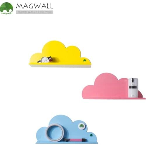 Magnetic cloud+moon shape storage rack colorful wall decor removable rack