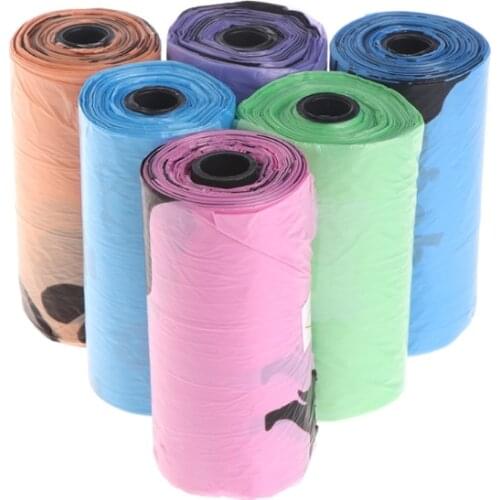 Pet Waste Bag Biodegradable Cats Dog Poop Clean Pick Up Outdoor Rubbish Printing