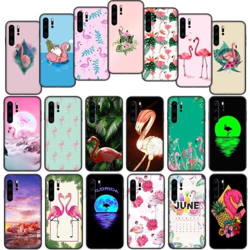 Cute Flamingo Soft Cover Case for Huawei P40 P30 P20 P10 Lite Pro Nova 5t